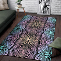 Polynesian Purple And Teal Area Rug - Polynesian Pride