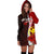 Hawaii Polynesian Hoodie Dress - Coat Of Arm With Hibiscus - Polynesian Pride