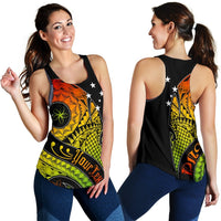 Papua New Guinea Personalised Women's Racerback Tank - PNG Bird And Polynesian Decorative Pattern - Polynesian Pride