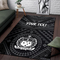 Samoa Personalised Area Rug - Samoa Seal In Polynesian Tattoo Style - Polynesian Pride