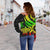 Tonga Women Off Shoulder Sweater - Reagae Tentacle Turtle - Polynesian Pride