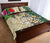 Fiji Polynesian Quilt Bed Set - Hibiscus Turtle Tattoo Beige - Polynesian Pride