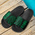 Kanaka Map Tribal Slide Sandals Green Black - Polynesian Pride