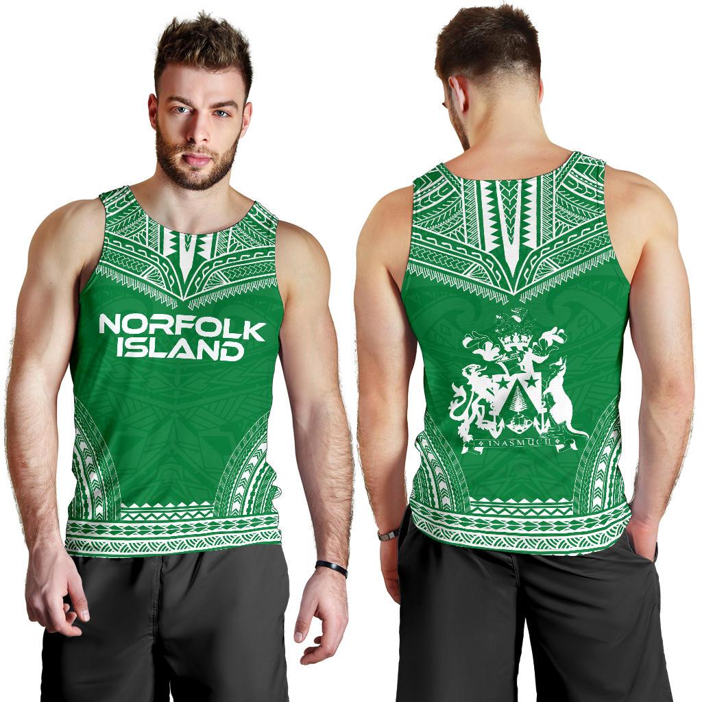 Norfolk Island Men's Tank Top - Polynesian Chief Flag Version - Polynesian Pride