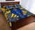 Nauru Quilt Bed Set - Nauru Coat Of Arms & Polynesian Yellow Tattoo Style - Polynesian Pride