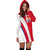 Tahiti Hoodie Dress - Tahiti Flag Red K5 - Polynesian Pride