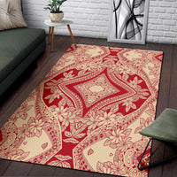 Polynesian Red And Nude Area Rug - Polynesian Pride