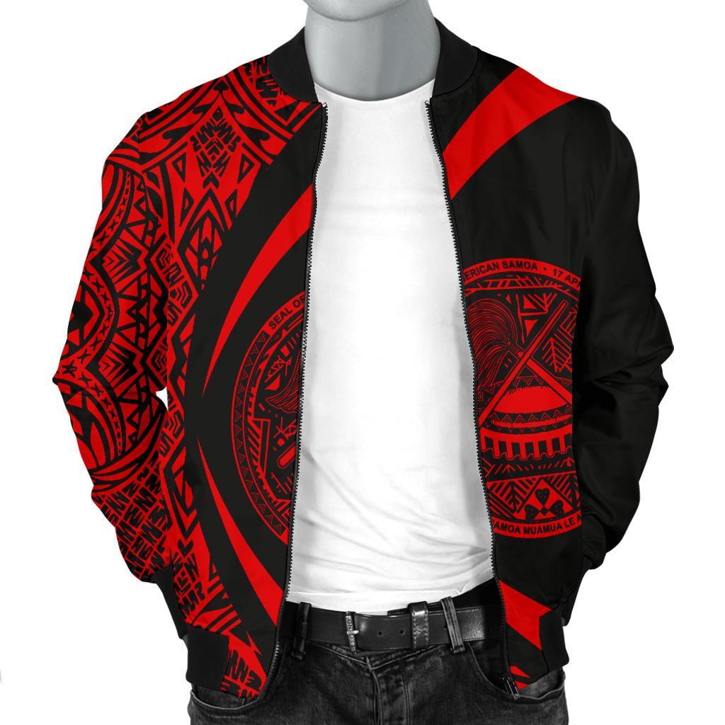 American Samoa Men's Bomber Jacket - Circle Style 05 - Polynesian Pride