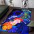 CNMI Area Rug - Humpback Whale with Tropical Flowers (Blue) Blue - Polynesian Pride