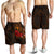 Polynesian Hawaii Kanaka Maoli Men's Shorts - Humpback Whale with Hibiscus (Golden) - Polynesian Pride