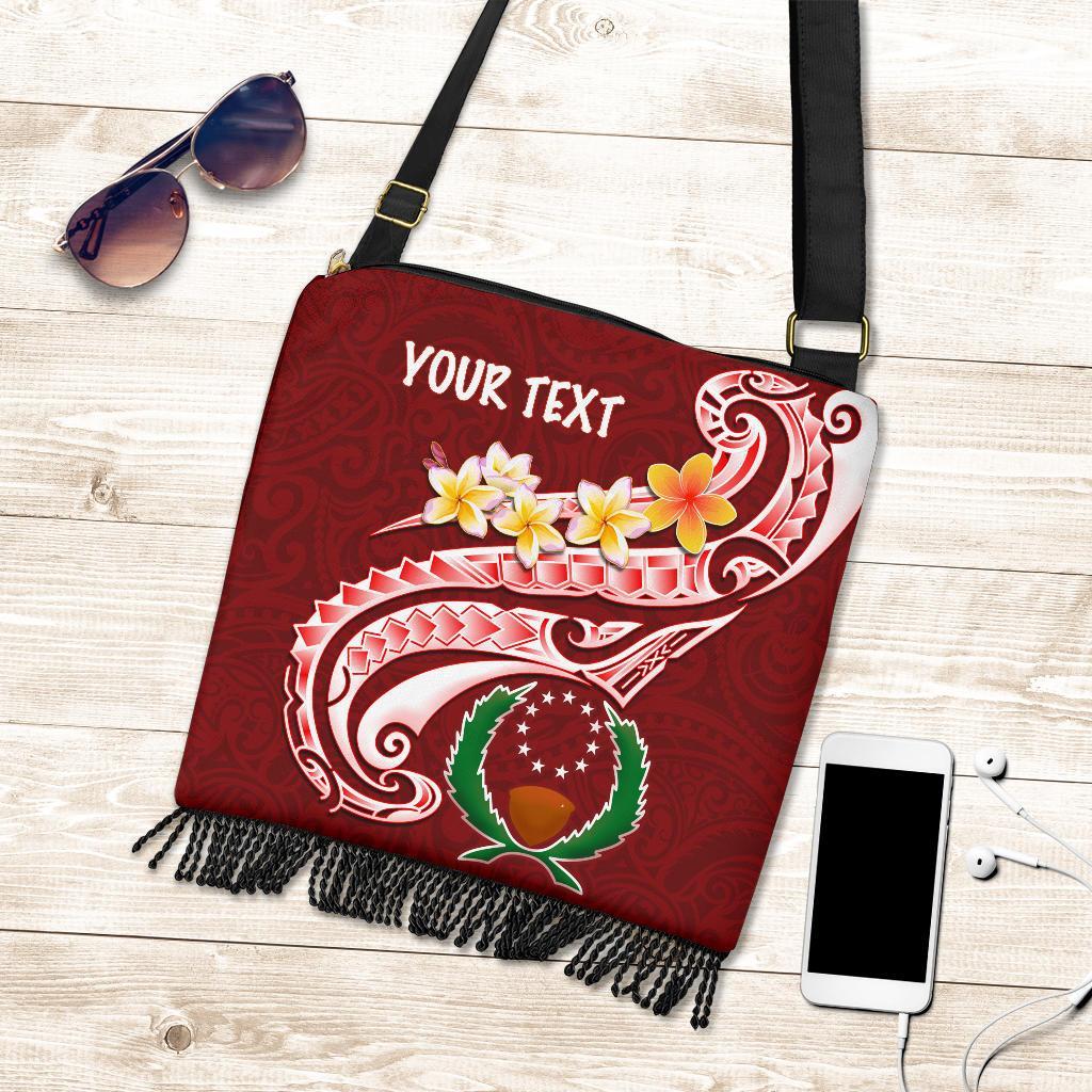 Pohnpei Personalised Crossbody Boho Handbag - Pohnpei Seal Polynesian Patterns Plumeria One Style One Size Red - Polynesian Pride