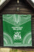 Norfolk Island Premium Quilt - Norfolk Island Coat Of Arms Polynesian Chief Green Version - Polynesian Pride