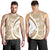 Hawaii White Gold Polynesian Men's Tank Top - Circle Style White - Polynesian Pride