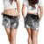 Federated States of Micronesia Custom Personalised Women's Shorts - Humpback Whale with Tropical Flowers (White) - Polynesian Pride