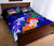 Kosrae Quilt Bed Set - Humpback Whale with Tropical Flowers (Blue) - Polynesian Pride