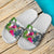 Palau Custom Personalised Slide Sandals White - Turtle Plumeria Banana Leaf Crest - Polynesian Pride