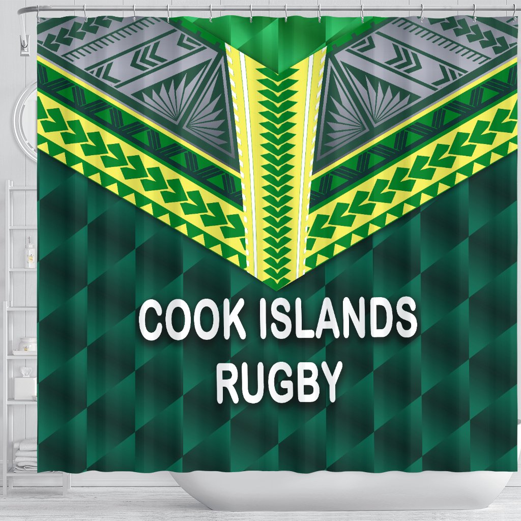Cook Islands Rugby Shower Curtain - Polynesian Pride