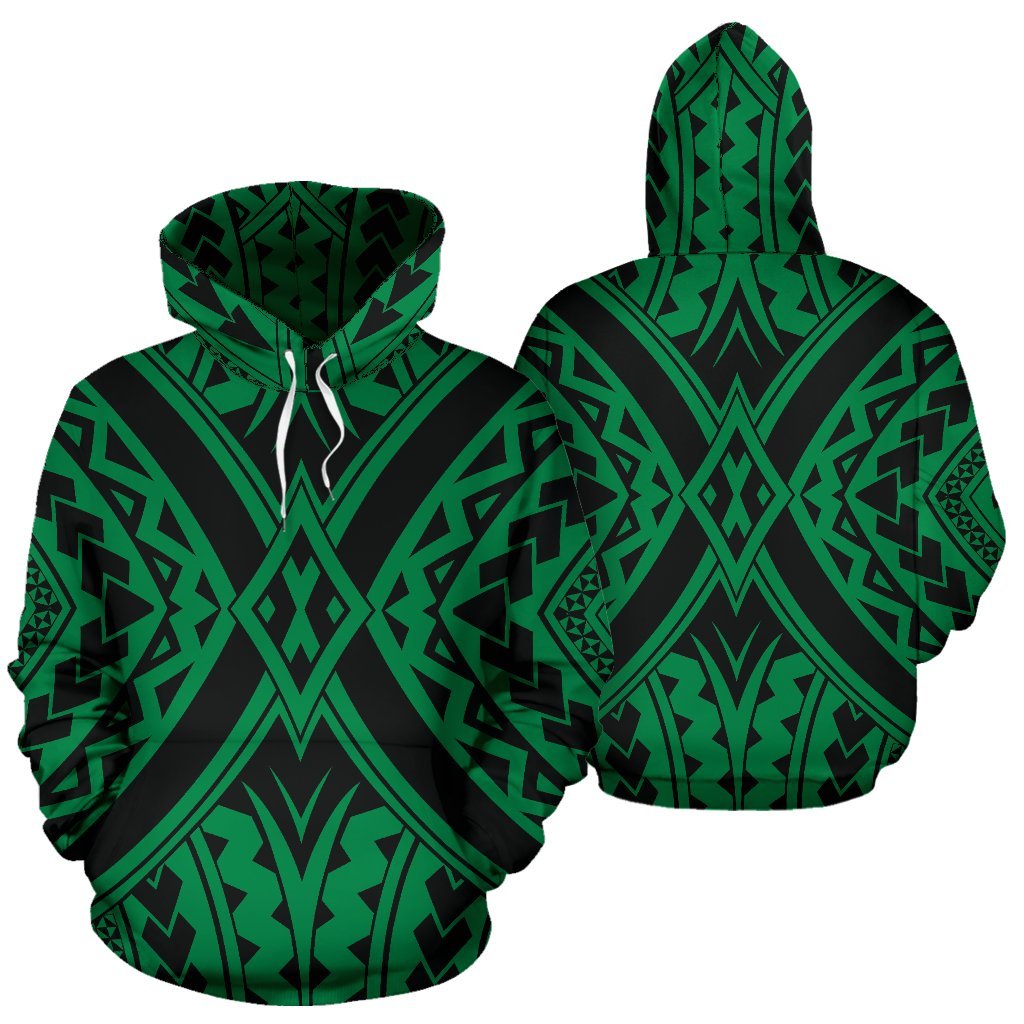 Hawaii Hoodie Polynesian Tradition Green Pullover - Polynesian Pride