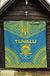 Tuvalu Premium Quilt - Tuvalu Coat Of Arms Polynesian Chief Blue Version - Polynesian Pride