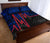 Samoa Personalised Quilt Bed Set - Samoa Seal With Polynesian Patterns In Heartbeat Style(Blue) - Polynesian Pride