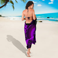 Guam Sarong - Hibiscus and Wave Purple - Polynesian Pride