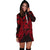 Guam Polynesian Hoodie Dress Map Red - Polynesian Pride