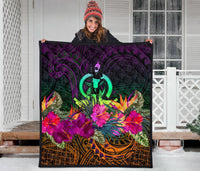 Vanuatu Premium Quilt - Summer Hibiscus - Polynesian Pride