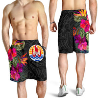 Tahiti All Over Print Men's Shorts - Polynesian Hibiscus Pattern - Polynesian Pride