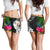 Niue Women Shorts - Turtle Plumeria Banana Leaf - Polynesian Pride