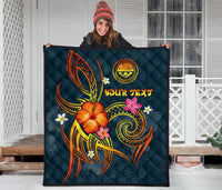 Federated States of Micronesia Polynesian Personalised Premium Quilt - Legend of FSM (Blue) - Polynesian Pride