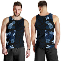 Tropical Polynesian - Hawaiian Men's Tank Top - Curtis Style Indigo - Polynesian Pride
