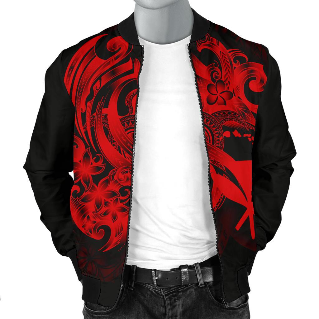 Polynesian Hawaii Men's Bomber Jacket - Kanaka Maoli Red Turtle - Polynesian Pride
