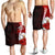 Niue Polynesian Men's Shorts - Coat Of Arm With Hibiscus Red - Polynesian Pride