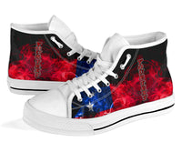 Samoa Polynesian Custom Personalised High Top Shoes - Smoking Style - Polynesian Pride