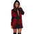 Papua New Guinea Polynesian Hoodie Dress Map Red - Polynesian Pride