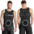 Cook Island Personalised Men's Tank Top - Seal With Polynesian Tattoo Style ( Black) - Polynesian Pride