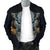 Hawaii Wild Boar Kamapua'a Men's Bomber Jacket - Blue - Hawaiian Mythology Style - Polynesian Pride