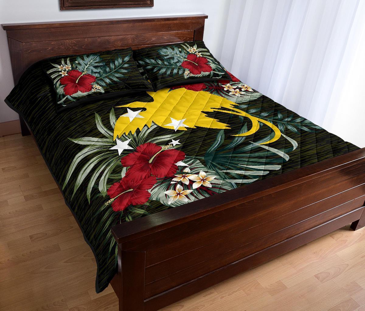 Papua New Guinea Polynesian Quilt Bed Set - Special Hibiscus - Polynesian Pride