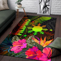 The Philippines Polynesian Area Rug - Hibiscus and Banana Leaves - Polynesian Pride