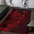 Polynesian Hawaii Area Rugs Turtle Hibiscus Red - Polynesian Pride