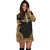 American Samoa Women's Hoodie Dress - Polynesian Gold Chief - Polynesian Pride