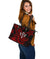 Kosrae Large Leather Tote Bag - Red Turtle - Polynesian Pride