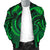 New Zealand Maori Mangopare Men Bomber Jacket Polynesian - Green - Polynesian Pride