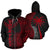 Hawaii Polynesian Custom Zip up Hoodie Coconut Red Unisex Red - Polynesian Pride