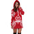 Vanuatu Polynesian Hoodie Dress Map Red White - Polynesian Pride