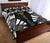 Tuvalu Quilt Bed Set - Tuvalu Coat Of Arms White Tattoo Style - Polynesian Pride