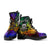 Tuvalu Custom Personalised Learther Boots - Rainbow Polynesian Pattern - Polynesian Pride