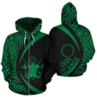 Cook Islands Polynesian Zip up Hoodie Circle Style 03 - Polynesian Pride