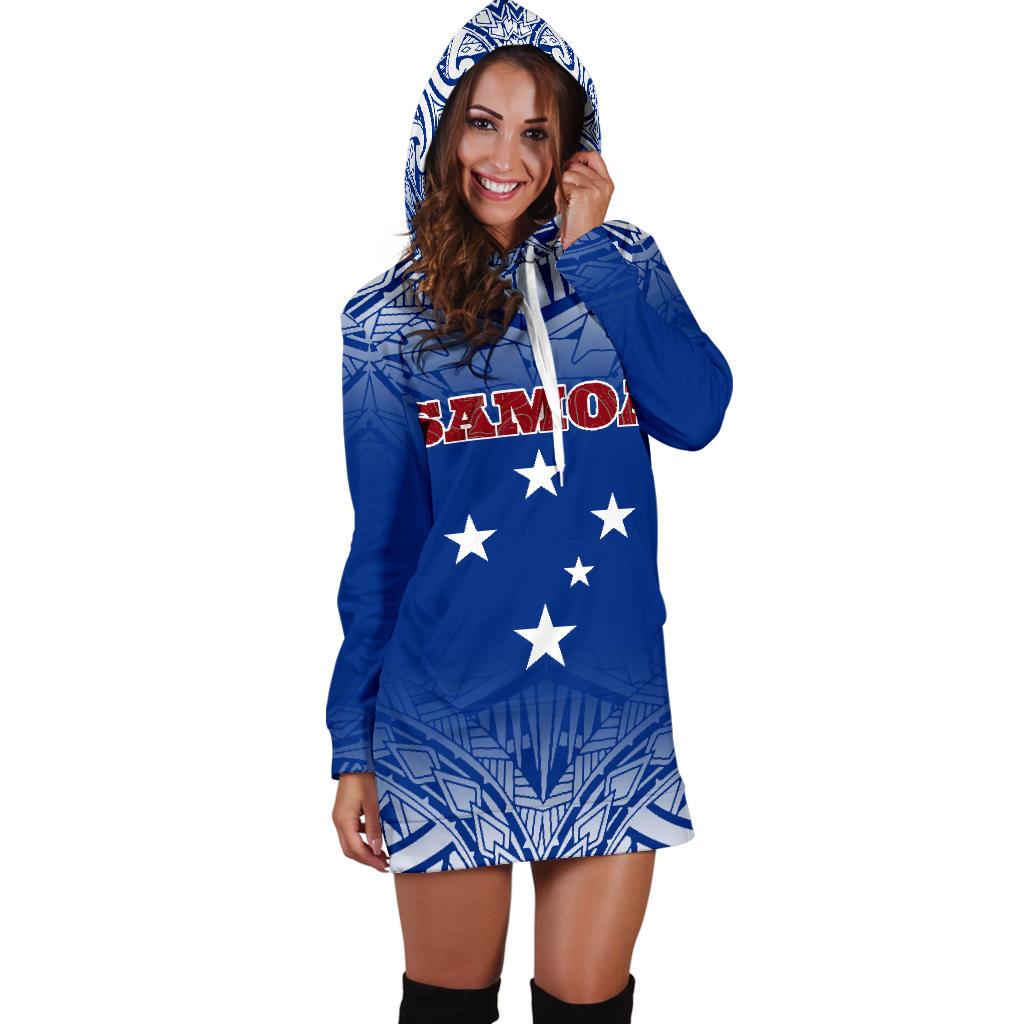 Samoa Women's Hoodie Dress - Polynesian Fog - Polynesian Pride