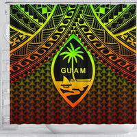 Polynesian Guam Shower Curtain - Reggae Vintage Polynesian Patterns - Polynesian Pride